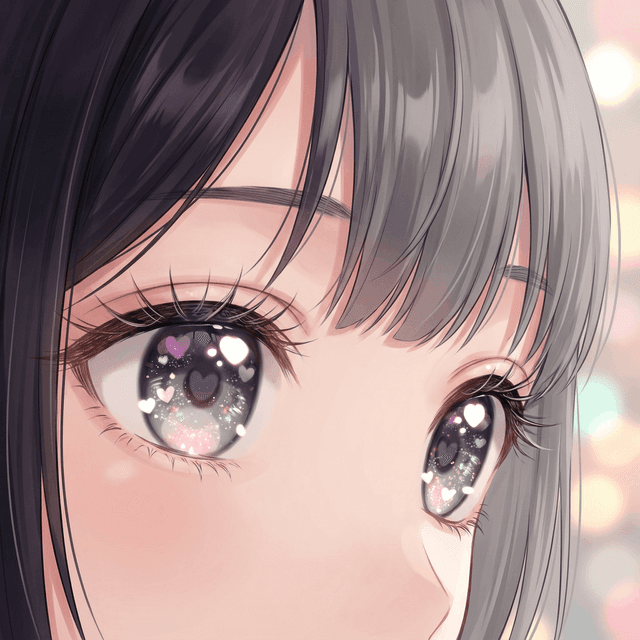 Modern Moe Anime Illustration of a Teenage Girl's Eyes — output