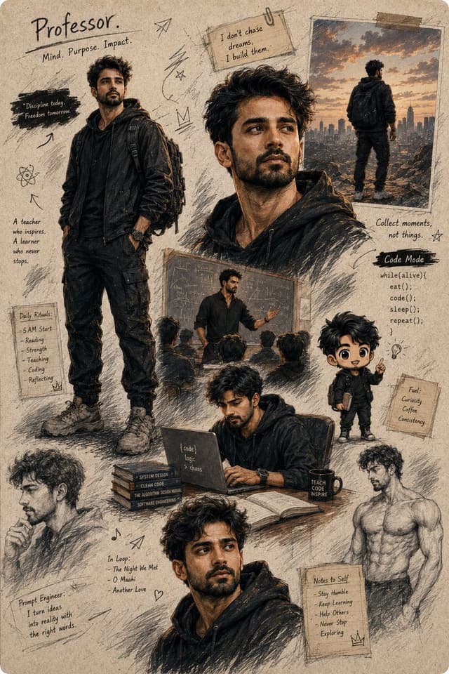 Comic / Storyboard - Anime Character Moodboard Poster — output