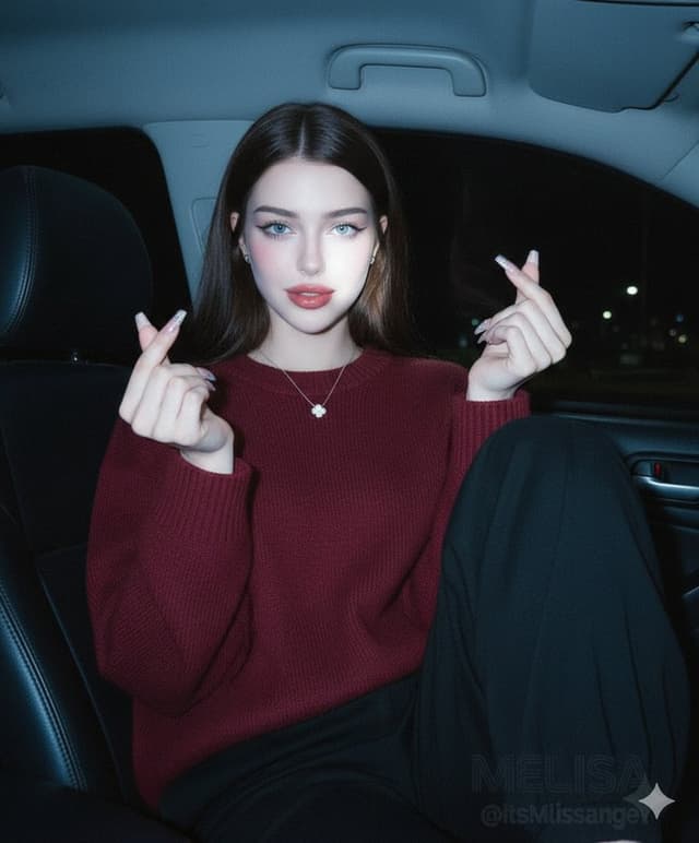 Vintage Digital Camera Car Selfie Prompt — output