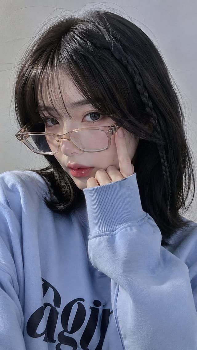 Profile / Avatar - Clear Glasses Smartphone Selfie Portrait — output