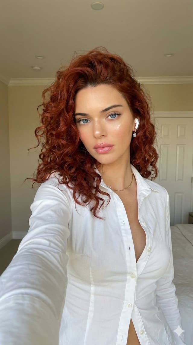 Profile / Avatar - Glamorous Auburn-Haired Selfie Portrait Prompt — output