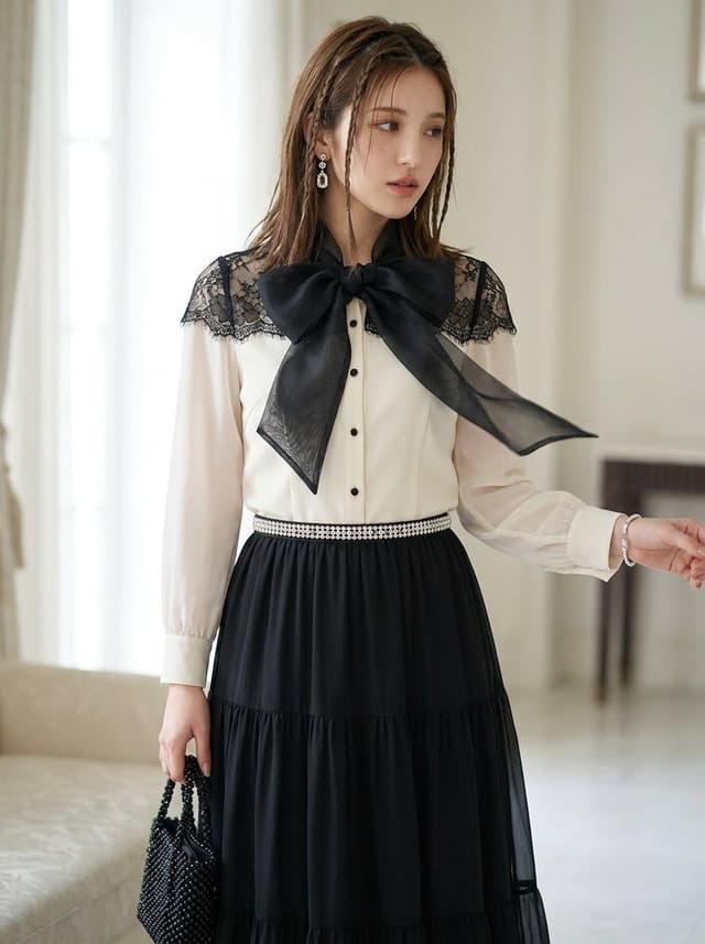 E-commerce Main Image - Elegant Black Organza Ribbon — output