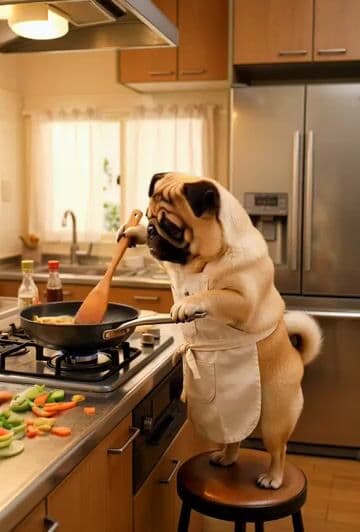 Cooking Pug Comedy Scene — cover