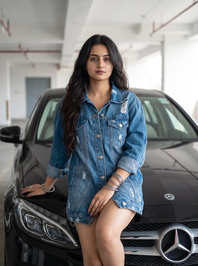 Product Marketing - Cinematic Fashion Portrait with Luxury Car — output