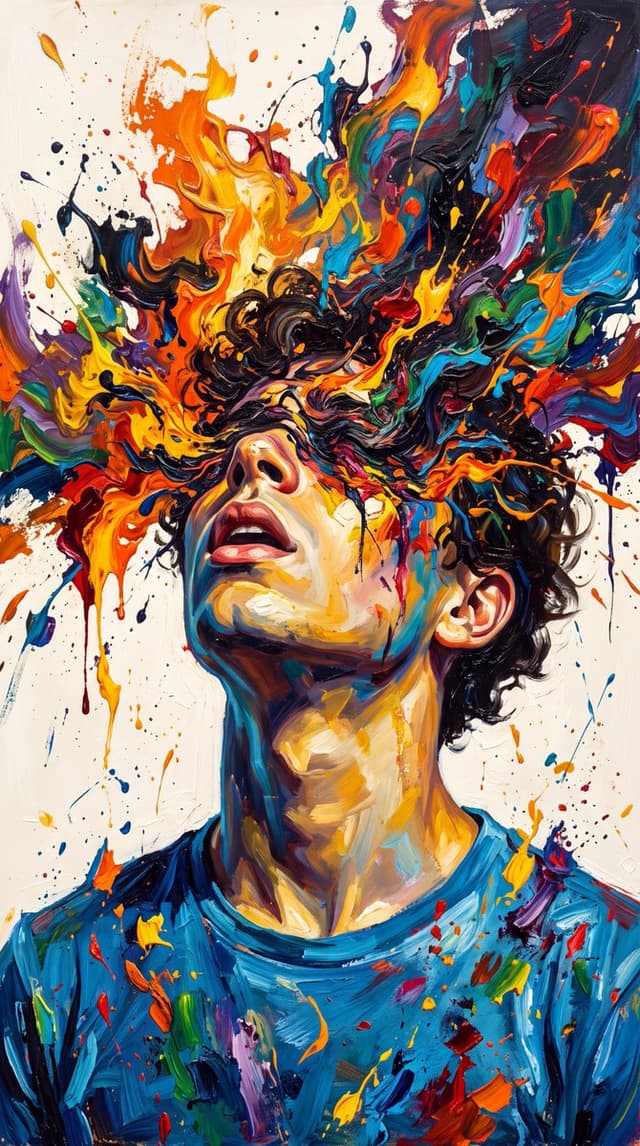 Abstract Expressionist Paint Eruption — output