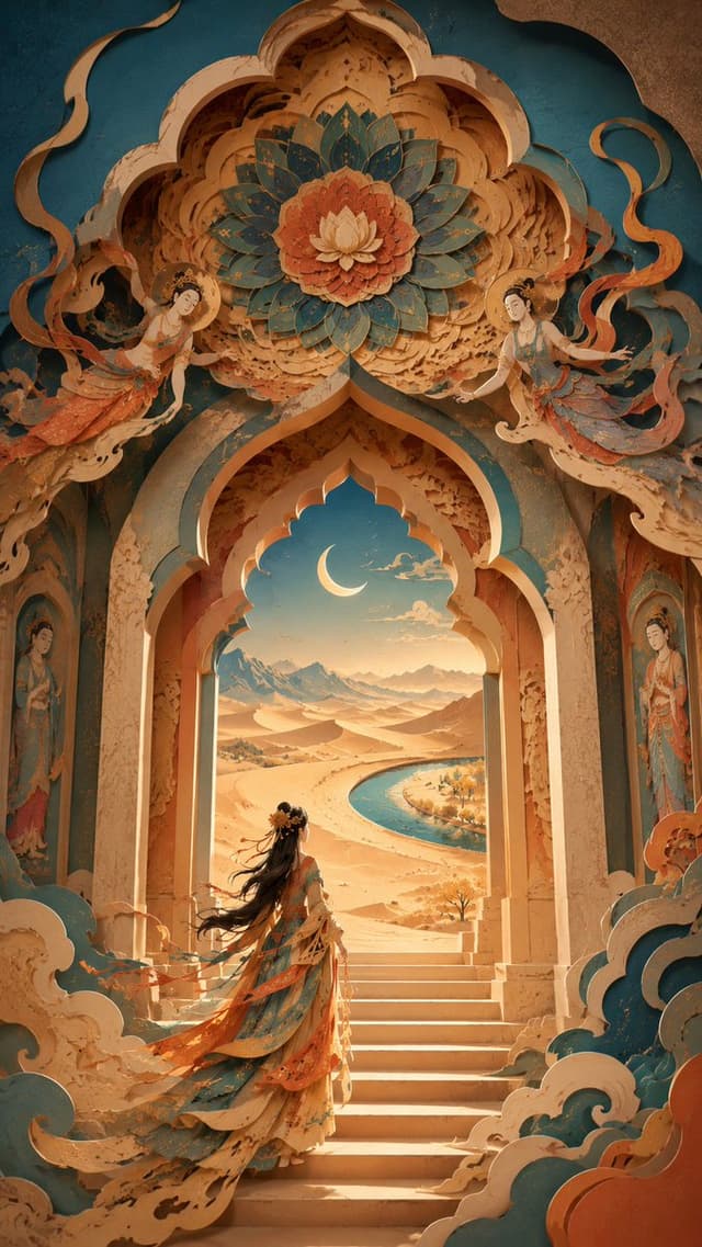 Social Media Post - Dunhuang Papercut Dreamscape Art — output