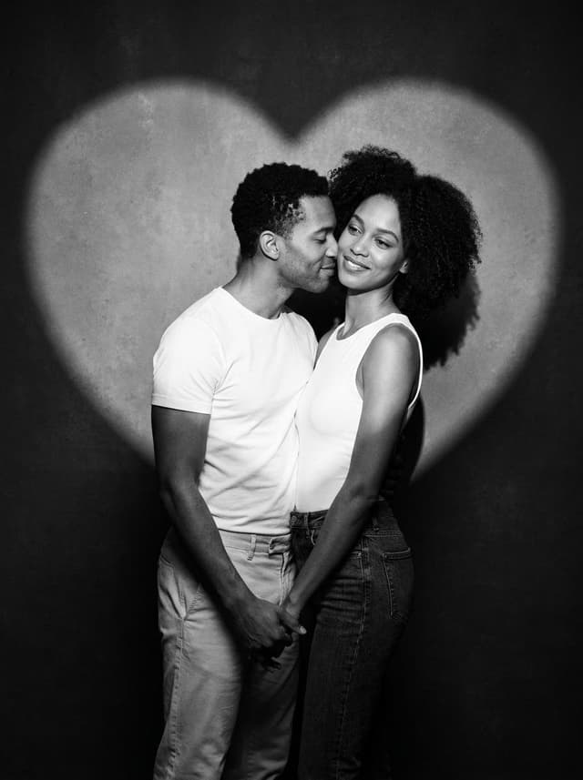 Social Media Post - Romantic Black and White Studio Portrait — output