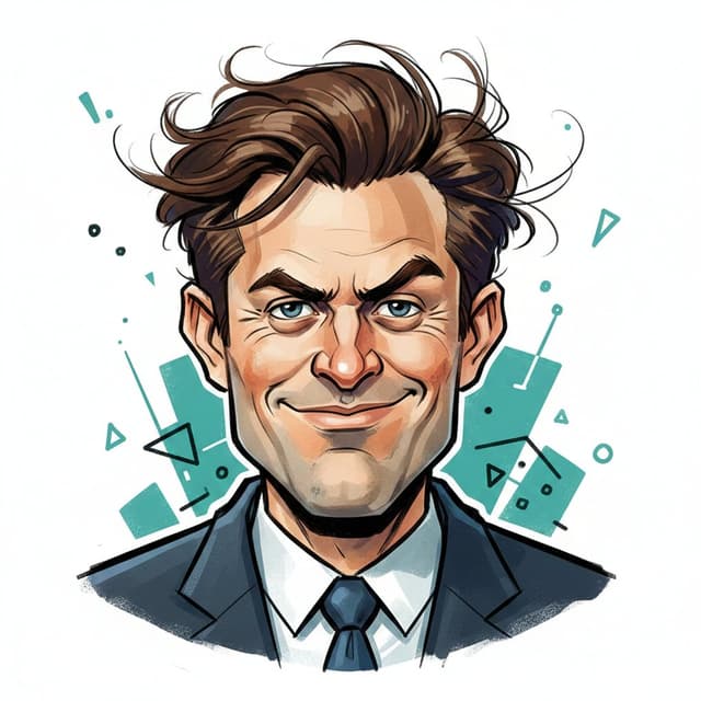 Poster / Flyer - Editorial Caricature Illustration of a Man — output