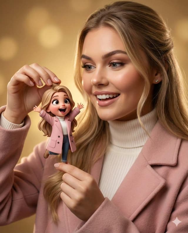 Whimsical 3D Character Interaction Portrait — output