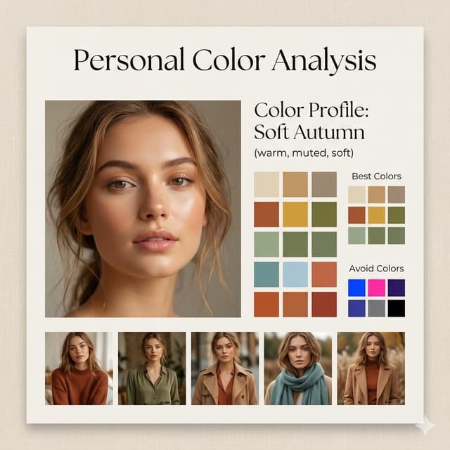 Infographic / Edu Visual - Minimalist Personal Color Analysis Board — output