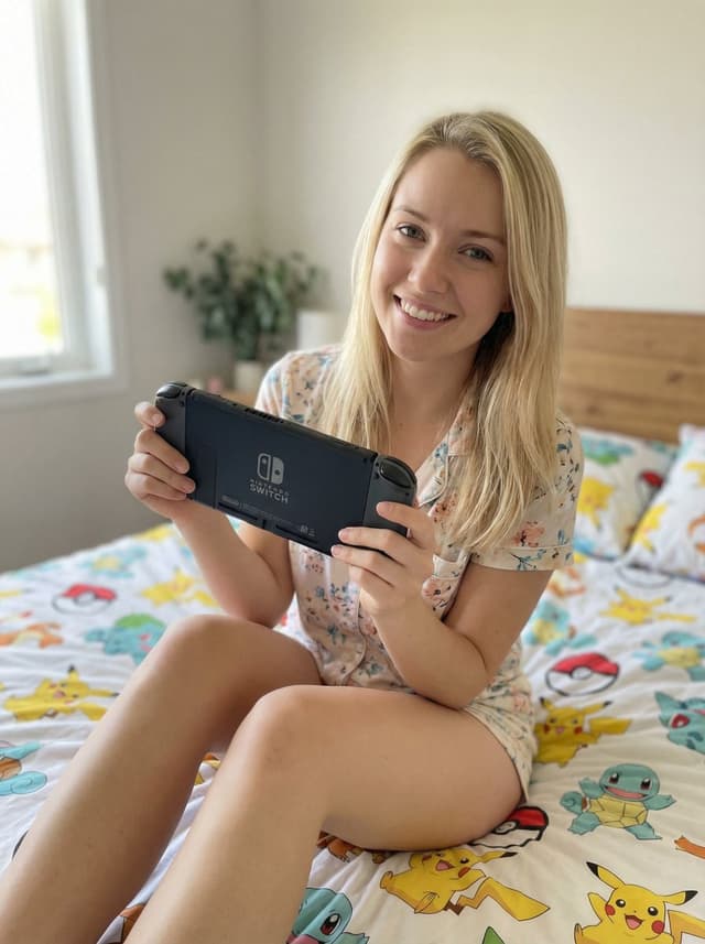 Product Marketing - Casual Lifestyle Portrait with Nintendo Switch Prompt — output