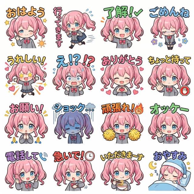 Game Asset - Creating LINE Stickers with Nano Banana 2 — output