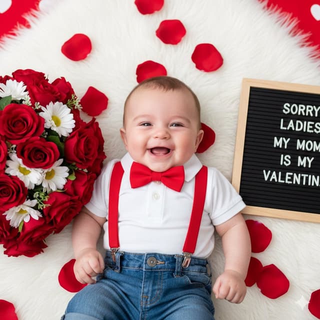 Valentine's Day Baby Boy Portrait Prompt — output