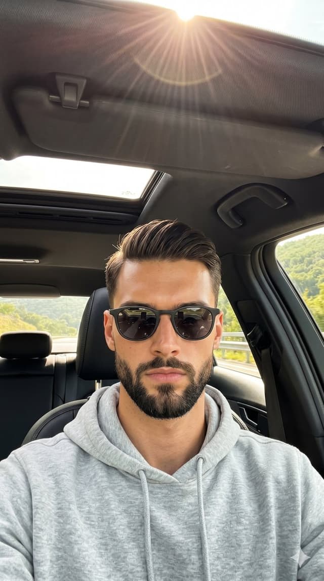 Profile / Avatar - Cinematic Car Interior Male Portrait — output
