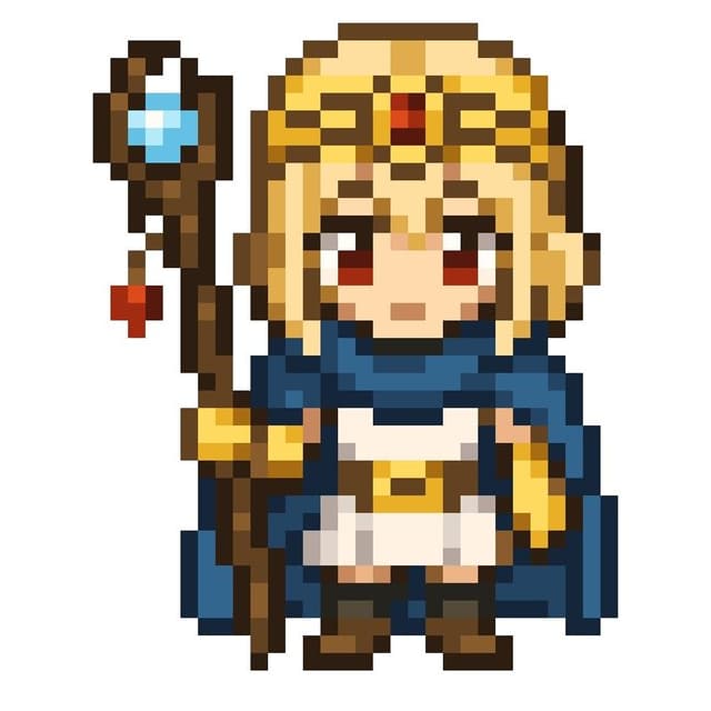 Profile / Avatar - Chibi Pixel Art Fantasy Mage — output