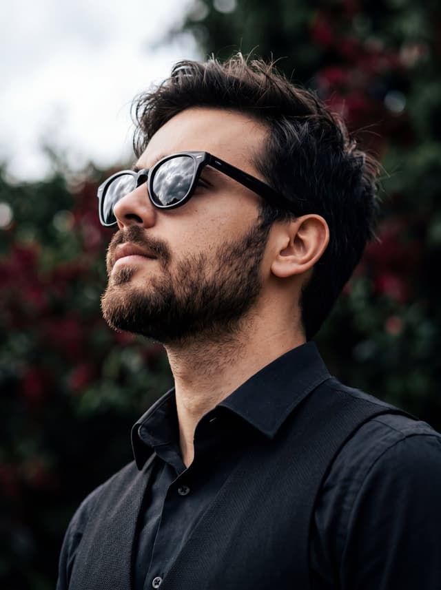 Profile / Avatar - Side Profile Bearded Man Portrait — output