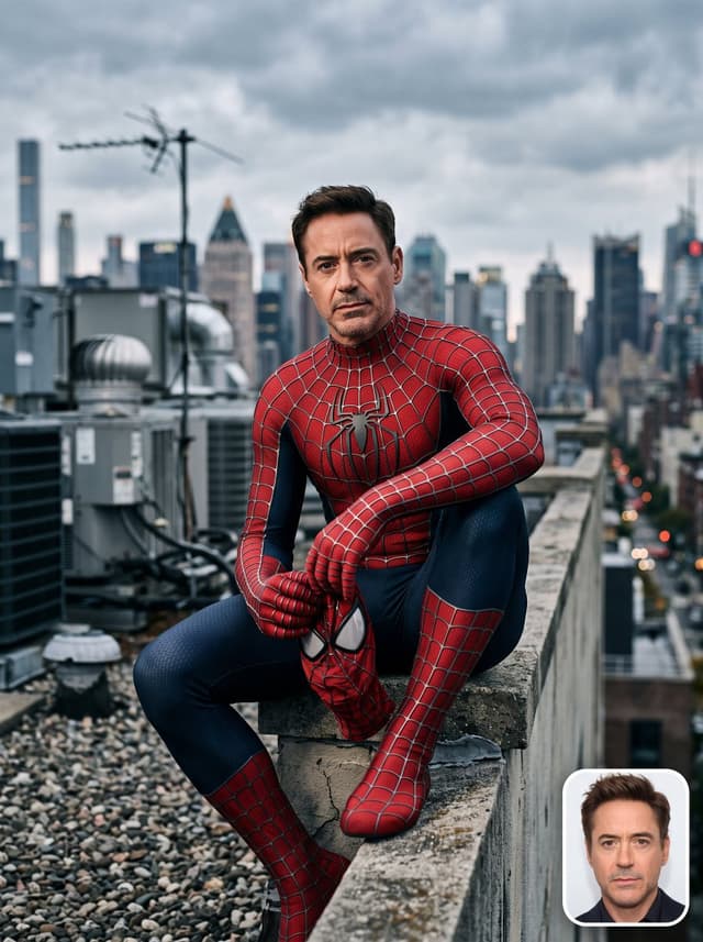 Profile / Avatar - Spider-Man Rooftop Suit Portrait — output