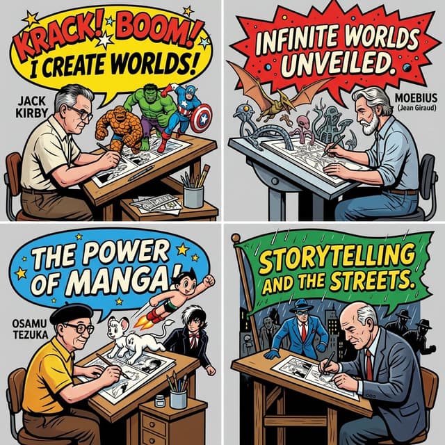 Comic / Storyboard - Pop-Art Comic Artist Diorama Prompt for Nano Banana Pro — output