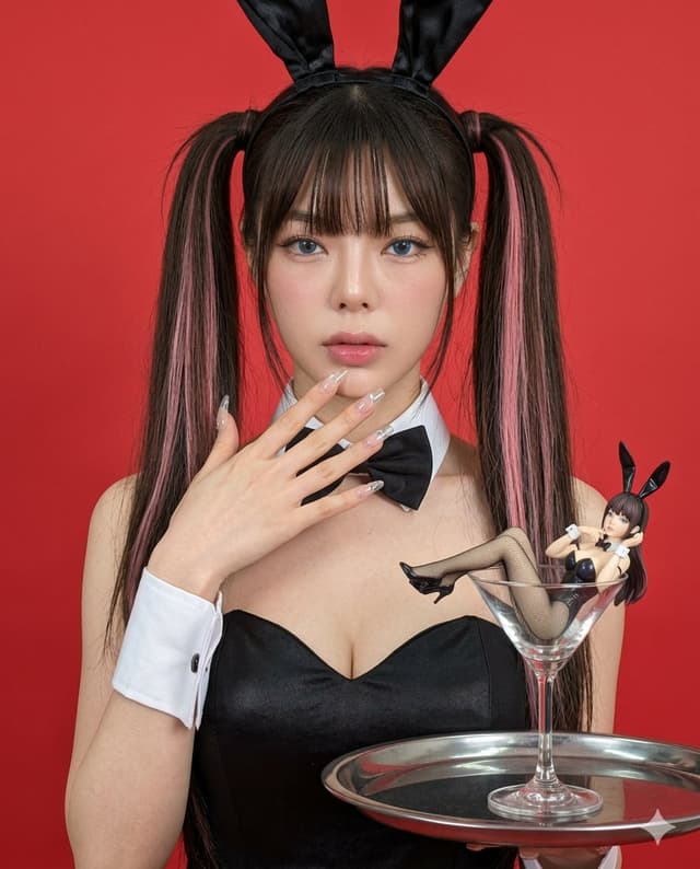Profile / Avatar - Hyper-realistic Bunny Suit Portrait — output