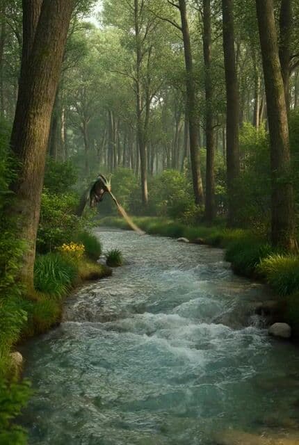 Metallic Dragons in Forest Stream — cover
