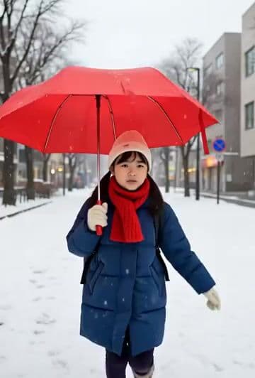 Grok Imagine prompt for a nostalgic scene of walking home in winter — cover