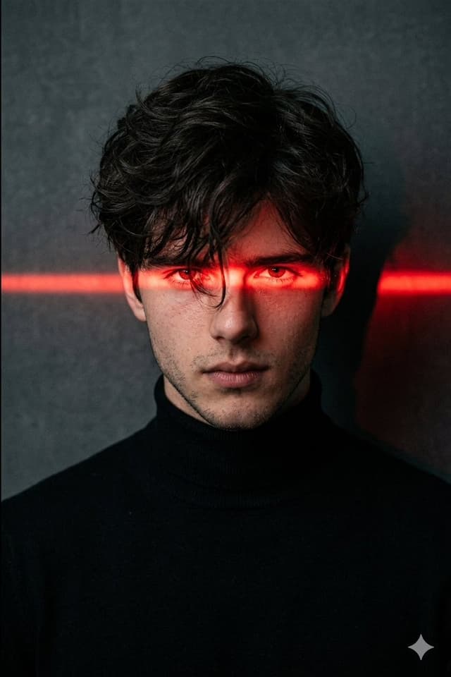 Profile / Avatar - Dramatic Red Light Man Portrait — output