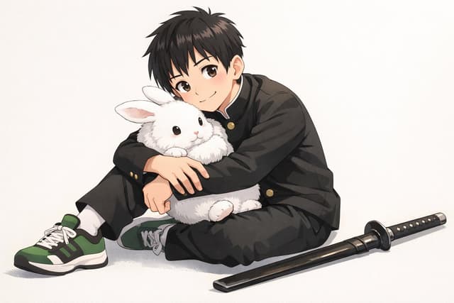 Exorcist with Fluffy Rabbit Ears and Apprentice Rabbit Familiar — output