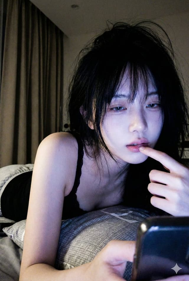 Profile / Avatar - Low-Light Phone Selfie with Screen Glow — output
