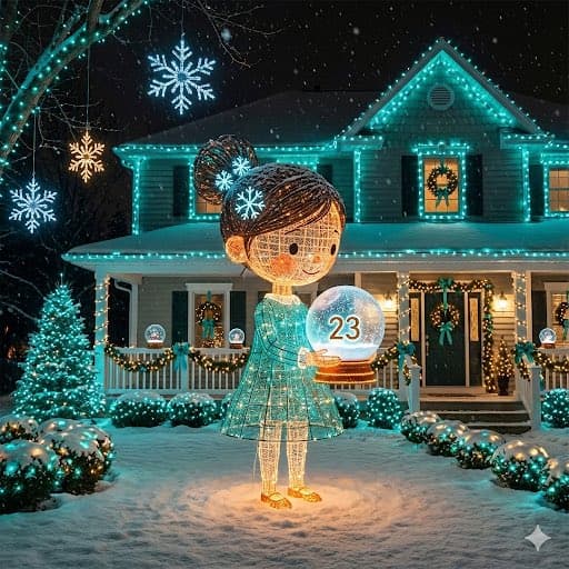 Image-to-Outdoor Christmas Decor Prompt — output