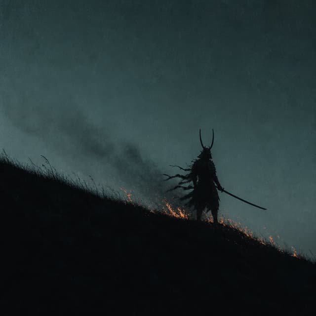 Game Asset - Lone Samurai Warrior Silhouette — output