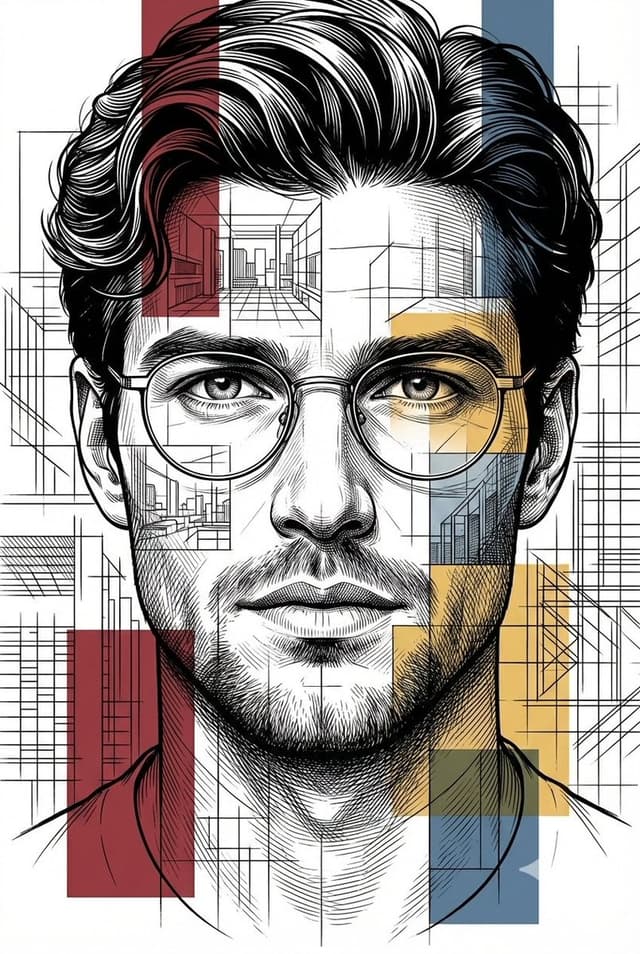 Poster / Flyer - Architectural Blueprint Style Portrait — output