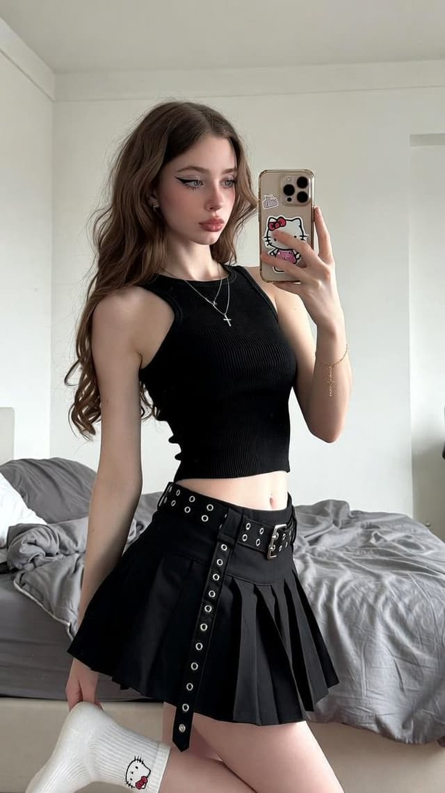 Soft Grunge E-Girl Mirror Selfie — output
