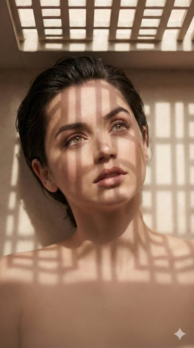 Top-down cinematic surreal portrait with shadow mapping — output