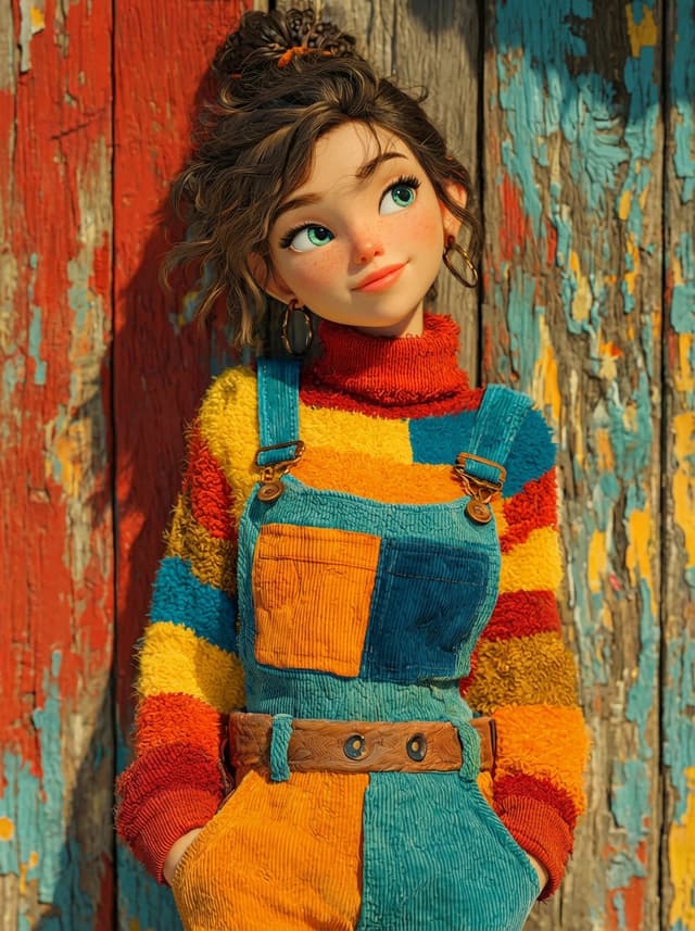 Dual Prompts: Painterly Portrait and Pixar-Style 3D Character — output