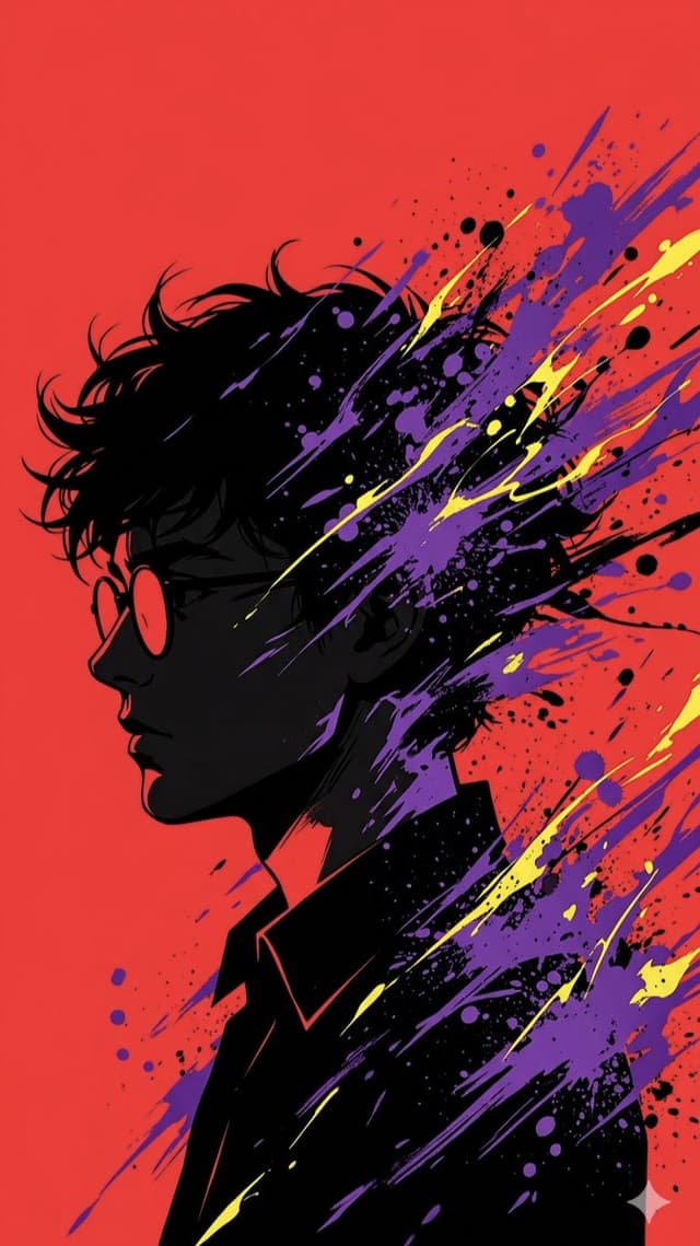 Profile / Avatar - Pop Art Silhouette Splatter — output