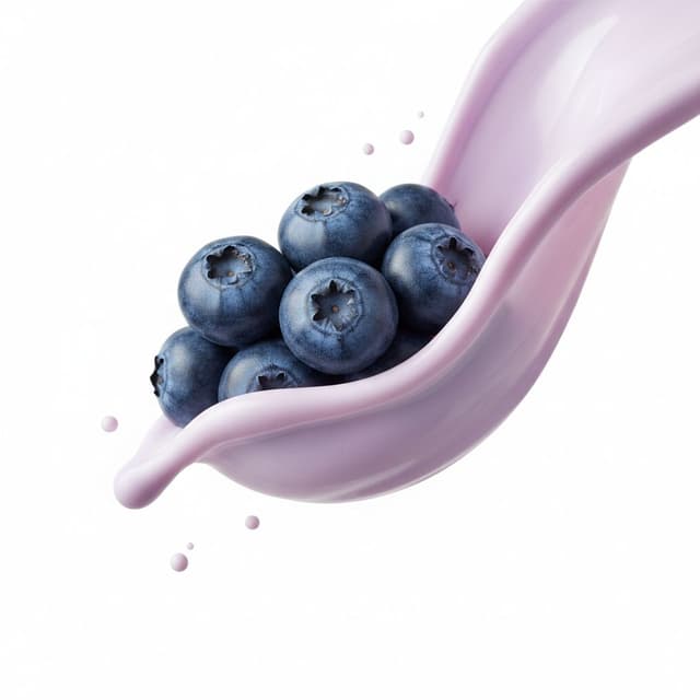 E-commerce Main Image - Macro Food Photography of Blueberries and Yogurt — output