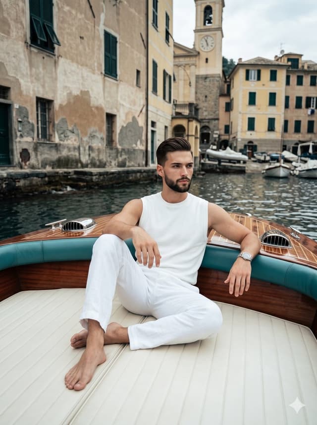 Social Media Post - Luxurious Mediterranean Boat Portrait — output