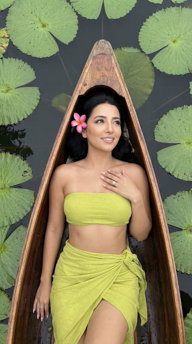 Product Marketing - Photoreal Top-Down Fashion Editorial on a Boat with Lily Pads — output