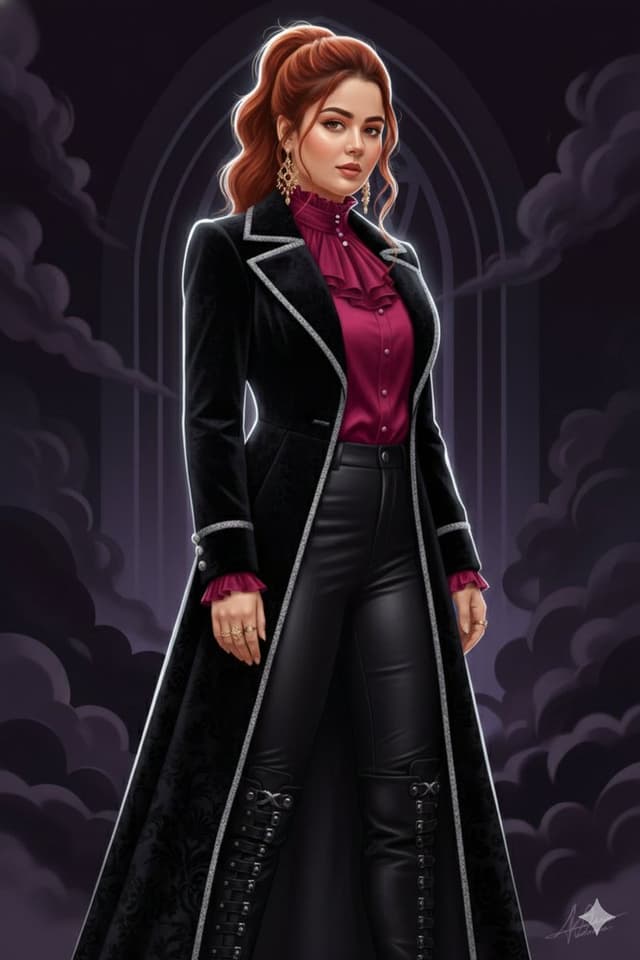 Dark Gothic Cinematic Illustration from Reference — output