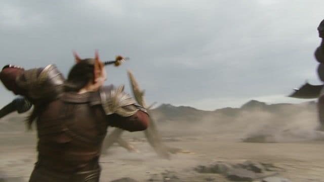 Elven Archer vs. Towering Brute Battle Scene Prompt — cover