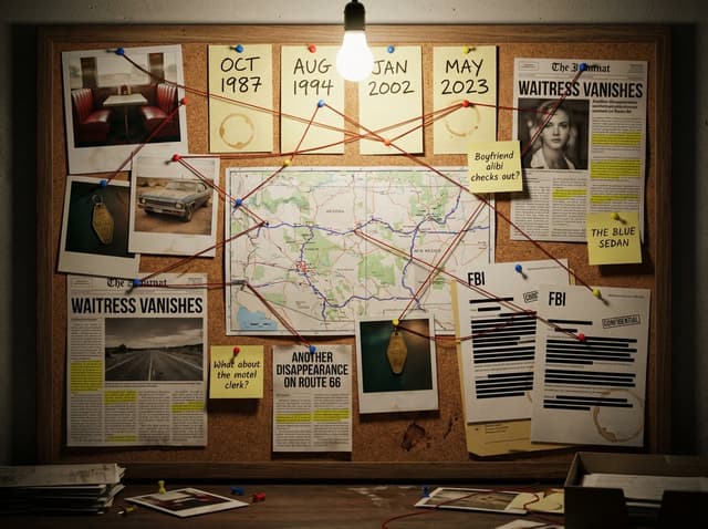 YouTube Thumbnail - Noir Detective Evidence Board Visualization — output