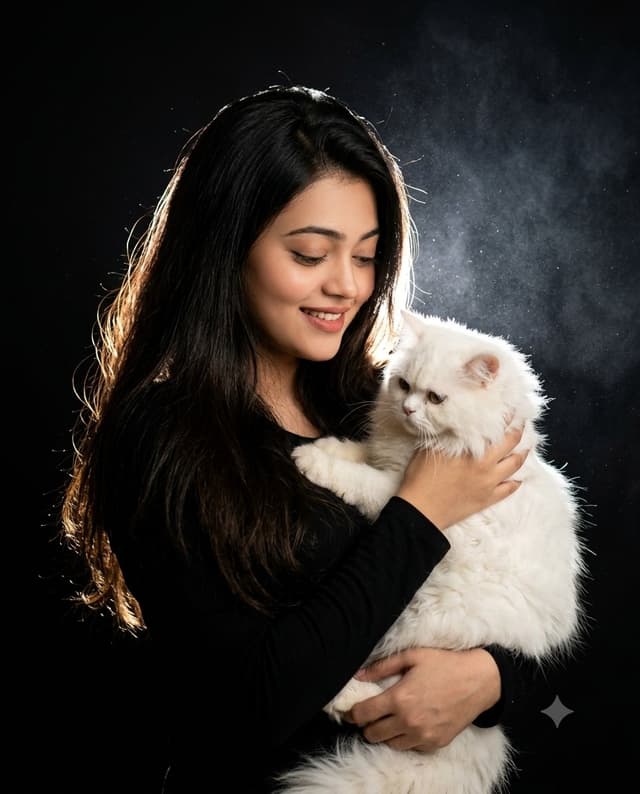 Profile / Avatar - Cinematic Woman and Cat Portrait — output