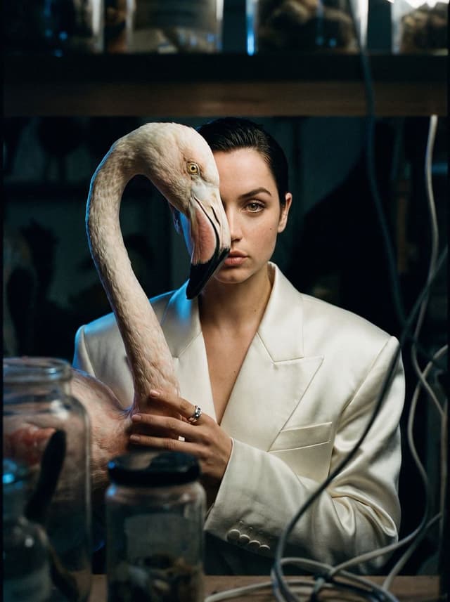 Surrealist Ornithology fashion editorial prompt — output