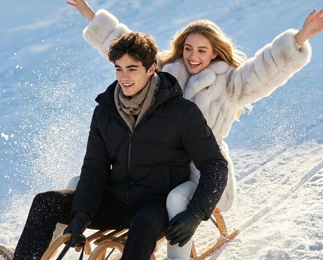 Luxury Russian Winter Sledding Scene Prompt — output