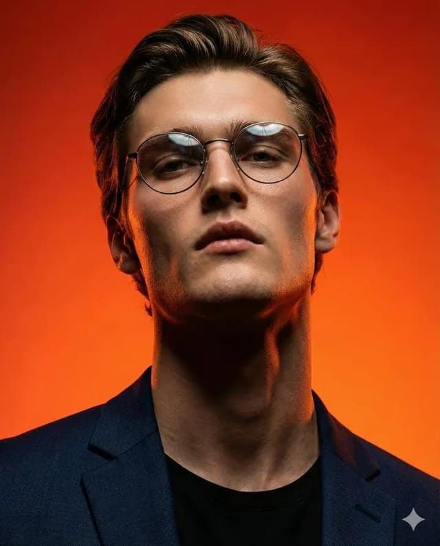 Cinematic Studio Portrait of an Intellectual Man — output