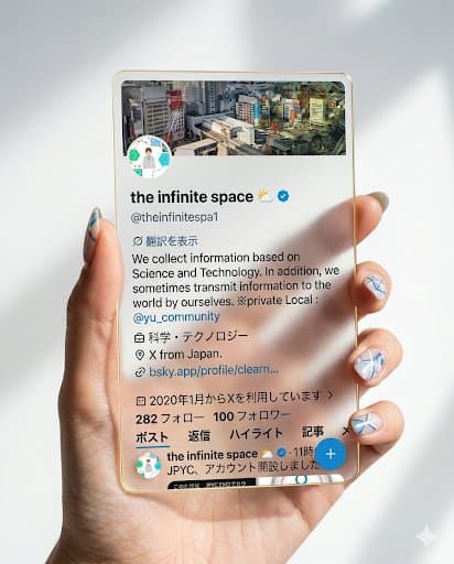 Profile / Avatar - Photorealistic Hand Holding Transparent Acrylic Profile Card — output