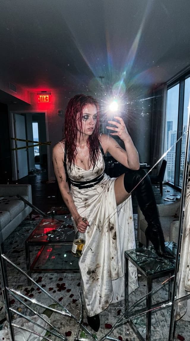 Hyper-Realistic Flash Selfie Crime Scene Prompt (JSON format) — output