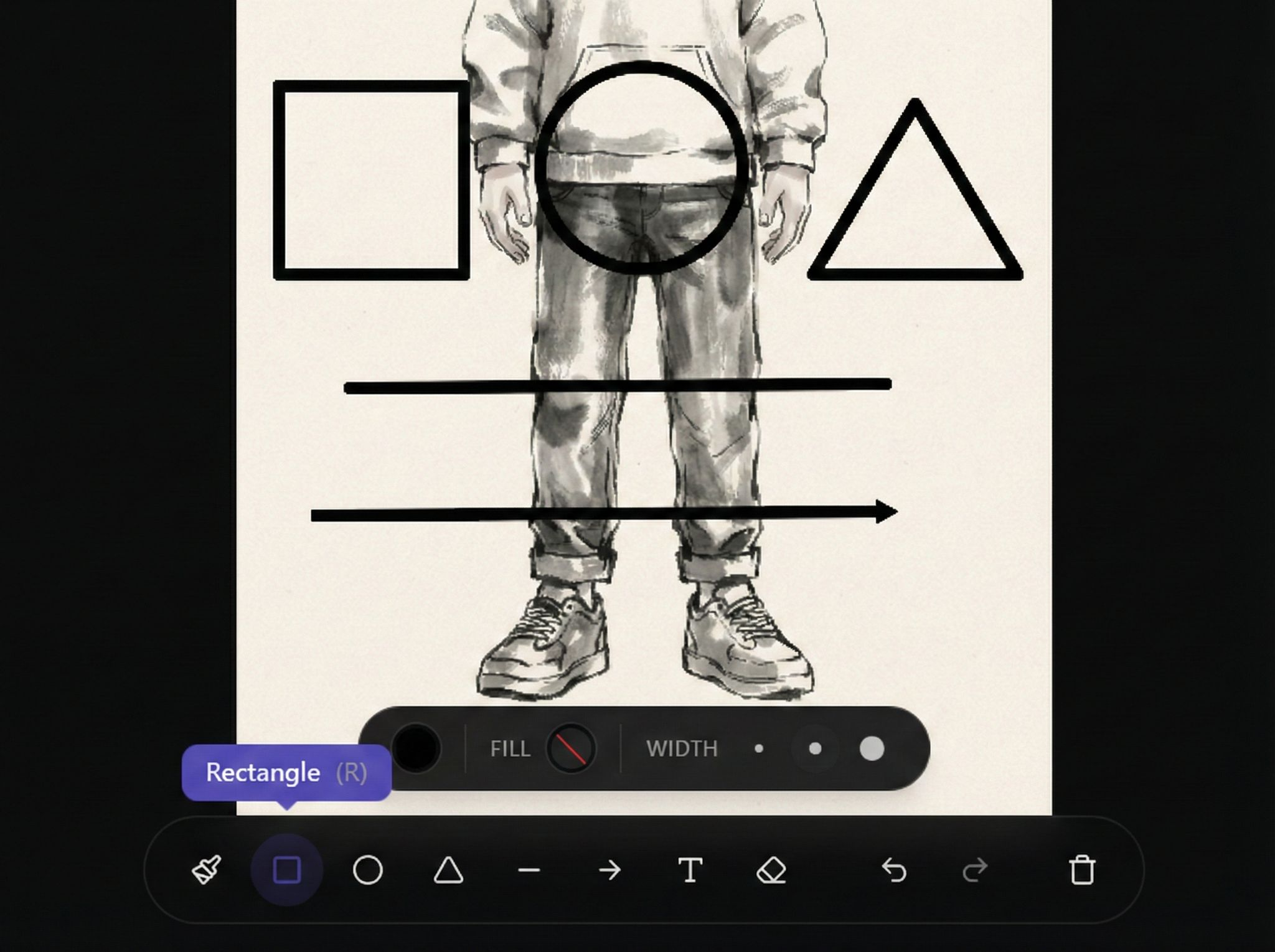 Vector tool button