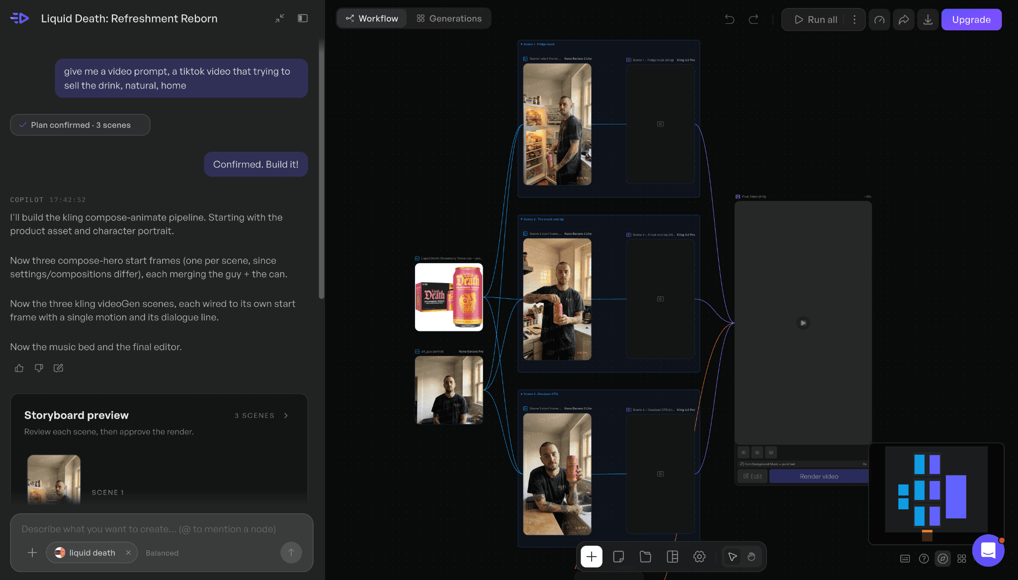 HeyGen homepage presenting AI-generated presenter videos and reusable digital avatars